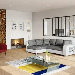 Table Basse - Verre Trempé - Tablette Noire Laquée - KELLY -Pas Cher Mobiliora Magasin 424063