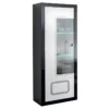 ROBBIE - Vitrine 1 Porte Gauche Laqué Noir Et Blanc 1 ROBBIE - Vitrine 1 Porte Gauche Laqué Noir Et Blanc -Pas Cher Mobiliora Magasin bibliotheque vitrine et etagere 10004849