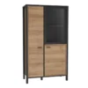 Vitrine H152 Cm DĂ©cor Noir Et Effet ChĂȘne Avec PoignĂ©es Noir - MODE 2 Vitrine H152 Cm DĂ©cor Noir Et Effet ChĂȘne Avec PoignĂ©es Noir - MODE -Pas Cher Mobiliora Magasin bibliotheque vitrine et etagere 10005045