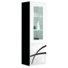 ALYSSA - Vitrine Droite 1 Porte Laquée Brillant Noir Et Blanc 2 ALYSSA - Vitrine Droite 1 Porte Laquée Brillant Noir Et Blanc -Pas Cher Mobiliora Magasin bibliotheque vitrine et etagere 10005619