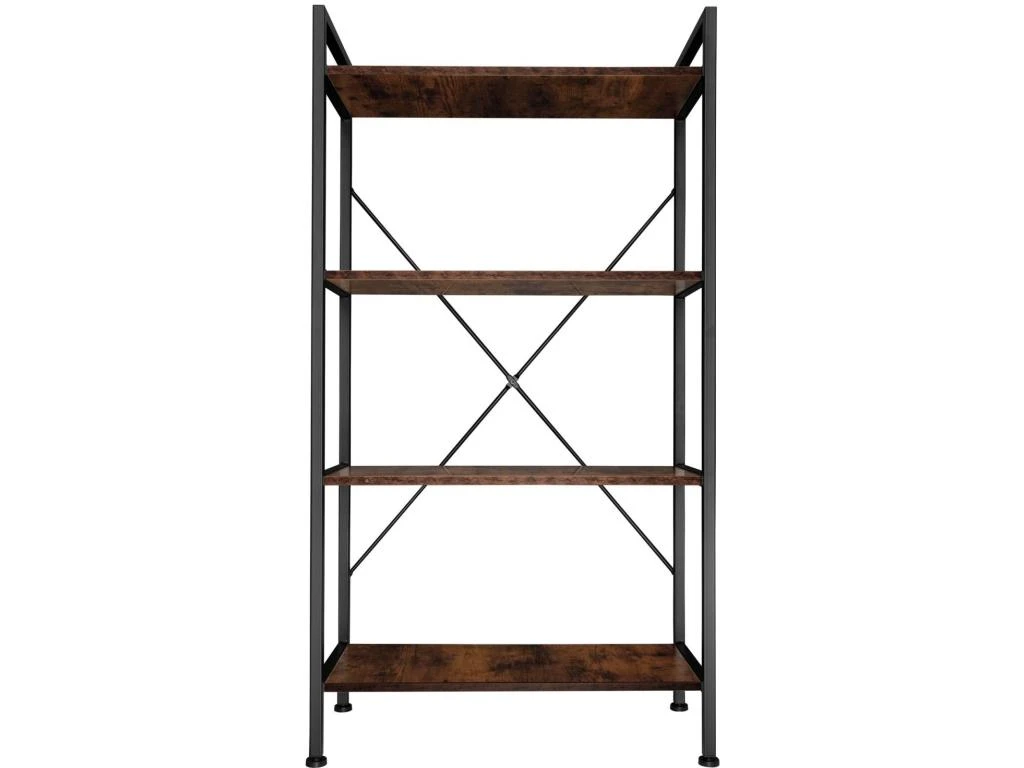 Grande étagère Bibliothèque Au Look Industriel/ Vintage 4 Niveaux 121,5 Cm Marron 08_0000278 4 Grande étagère Bibliothèque Au Look Industriel/ Vintage 4 Niveaux 121,5 Cm Marron 08_0000278 – Image 2