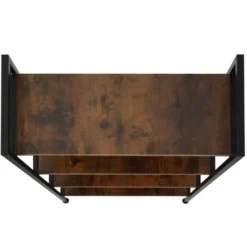 Grande étagère Bibliothèque Au Look Industriel/ Vintage 4 Niveaux 121,5 Cm Marron 08_0000278 10 Grande étagère Bibliothèque Au Look Industriel/ Vintage 4 Niveaux 121,5 Cm Marron 08_0000278 -Pas Cher Mobiliora Magasin bibliotheque vitrine et etagere 10696089