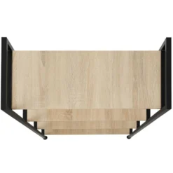 Grande étagère Bibliothèque Au Look Industriel/ Vintage 4 Niveaux 121,5 Cm Beige 08_0000279 -Pas Cher Mobiliora Magasin bibliotheque vitrine et etagere 10696099