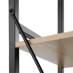 Grande étagère Bibliothèque Au Look Industriel/ Vintage 4 Niveaux 121,5 Cm Beige 08_0000279 -Pas Cher Mobiliora Magasin bibliotheque vitrine et etagere 10696101