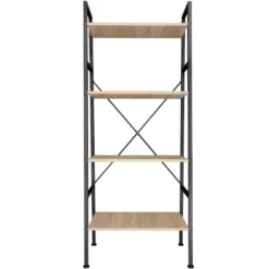 Grande étagère Bibliothèque Au Look Industriel/ Vintage 4 Niveaux 139 Cm Beige 08_0000559 8 Grande étagère Bibliothèque Au Look Industriel/ Vintage 4 Niveaux 139 Cm Beige 08_0000559 -Pas Cher Mobiliora Magasin bibliotheque vitrine et etagere 10764475