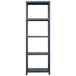 Étagères De Rangement 5 Pièces 125 Kg 60 X 30 X 180 Cm Plastique Noir 02_0000673 -Pas Cher Mobiliora Magasin bibliotheque vitrine et etagere 10764501