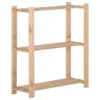 Étagère De Stockage 3 Niveau X 80 X 28,5 X 90 Cm Bois De Pin Massif 02_0000656 -Pas Cher Mobiliora Magasin bibliotheque vitrine et etagere 10764673