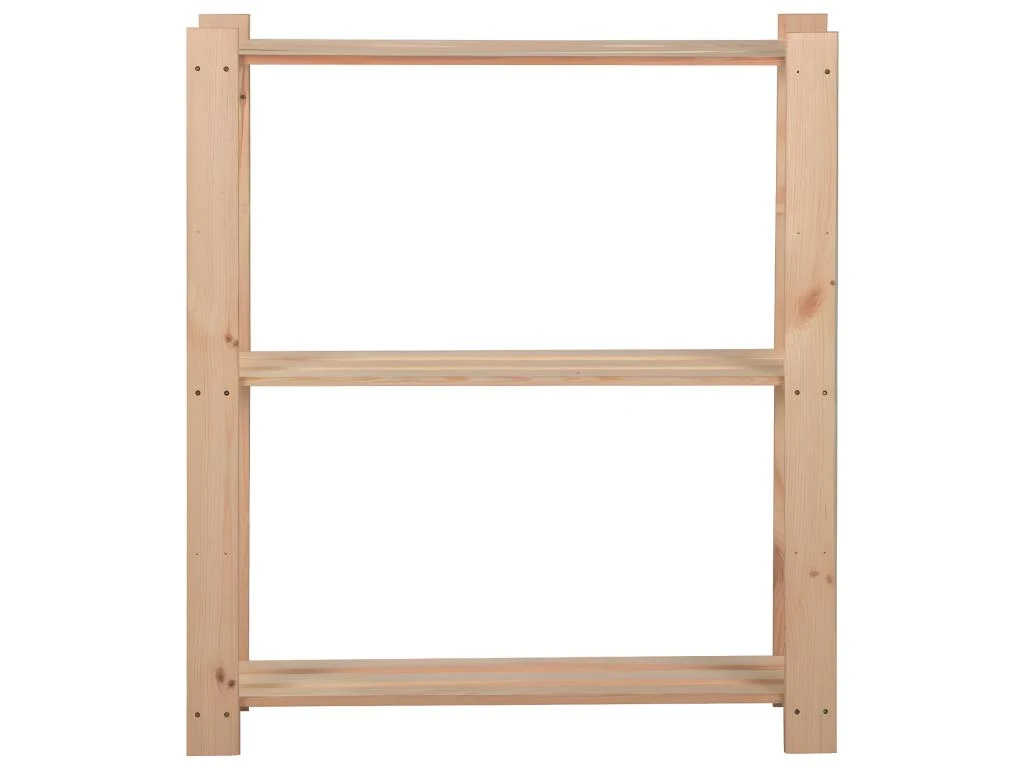 Étagère De Stockage 3 Niveau X 80 X 28,5 X 90 Cm Bois De Pin Massif 02_0000656 4 Étagère De Stockage 3 Niveau X 80 X 28,5 X 90 Cm Bois De Pin Massif 02_0000656 – Image 2