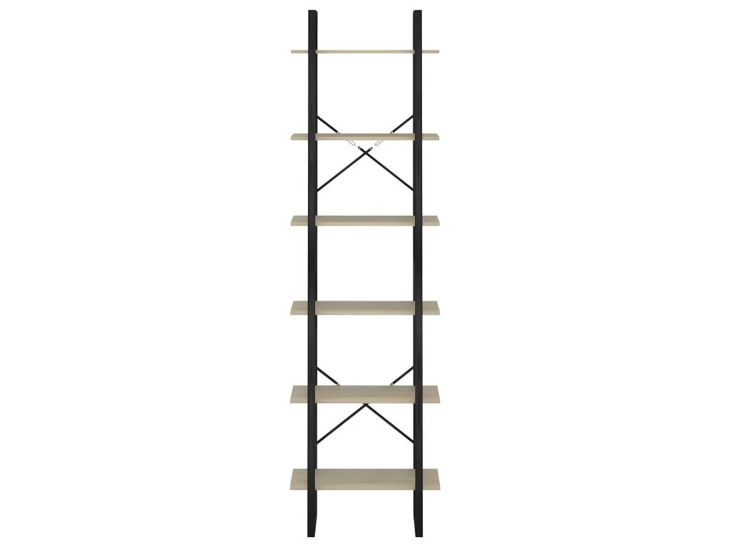 Lot De 2 étagères De Rangement 60 X 30 X 210 Cm Aggloméré 02_0000661 5 Lot De 2 étagères De Rangement 60 X 30 X 210 Cm Aggloméré 02_0000661 – Image 3