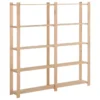 Étagère De Stockage 5 Niveaux 170 X 28,5 X 170 Cm Bois De Pin Massif 02_0000659
