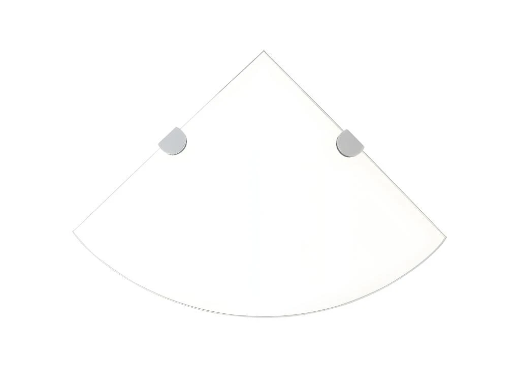 Étagère Armoire Meuble Design De Coin + Supports Chromés Verre Transparent 35 X 35 Cm 2702218/2 3 Étagère Armoire Meuble Design De Coin + Supports Chromés Verre Transparent 35 X 35 Cm 2702218/2