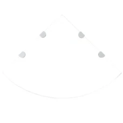 Étagère Armoire Meuble Design De Coin Et Supports Chromés Verre Transparent 45x45 Cm 2702219/2