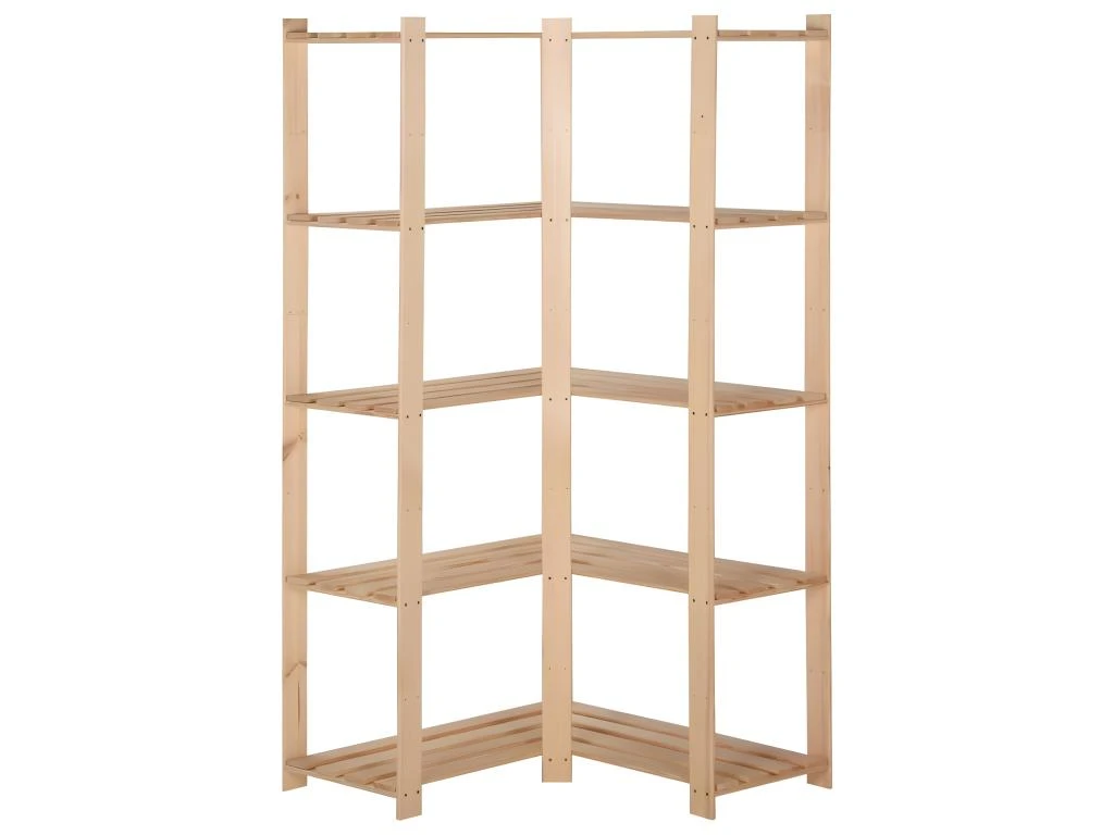 Étagère D'angle De Rangement 5 Niveaux Organisateur De Stockage étagère D'entrepôt Cuisine Salon Sous-sol Intérieur 170 Cm Pin 02_0000624 3 Étagère D'angle De Rangement 5 Niveaux Organisateur De Stockage étagère D'entrepôt Cuisine Salon Sous-sol Intérieur 170 Cm Pin 02_0000624