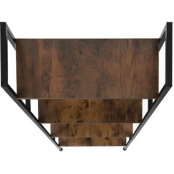 Grande étagère Bibliothèque Au Look Industriel/ Vintage 4 Niveaux 150 Cm Marron 08_0000264 -Pas Cher Mobiliora Magasin bibliotheque vitrine et etagere 10765227