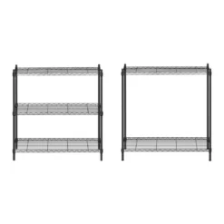 Étagère Métallique Professionnel Noire 35 X 90 X 180 Cm 150 Kg 14_0001538 -Pas Cher Mobiliora Magasin bibliotheque vitrine et etagere 10765239