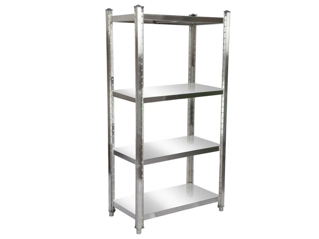 Étagères En Acier Affiné 4 Surfaces De Rangement Meuble Cuisine 155 Cm Acier Inoxydable 16_0000507 3 Étagères En Acier Affiné 4 Surfaces De Rangement Meuble Cuisine 155 Cm Acier Inoxydable 16_0000507