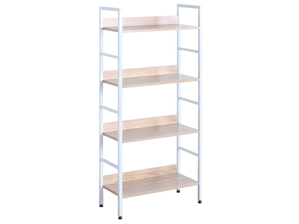 Bibliothèque Métallique Vertical Blanc Chêne Clair 19_0000396 3 Bibliothèque Métallique Vertical Blanc Chêne Clair 19_0000396