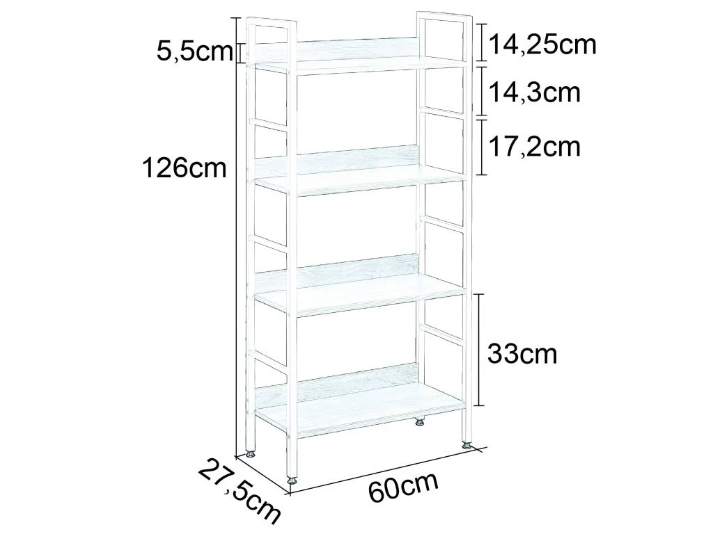 Bibliothèque Métallique Vertical Blanc Chêne Clair 19_0000396 4 Bibliothèque Métallique Vertical Blanc Chêne Clair 19_0000396 – Image 2
