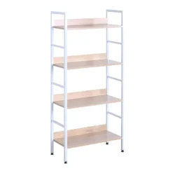 Bibliothèque Métallique Vertical Blanc Chêne Clair 19_0000396 7 Bibliothèque Métallique Vertical Blanc Chêne Clair 19_0000396 -Pas Cher Mobiliora Magasin bibliotheque vitrine et etagere 10765285