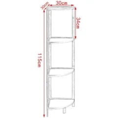 Étagère Debout Avec étagères En Bois Cadre En Bambou à 3 Niveaux Pour Le Salon 19_0000275 -Pas Cher Mobiliora Magasin bibliotheque vitrine et etagere 10765661