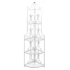Etagère D'angle 5 Niveaux Acier Blanc Intérieur Ou Extérieur Pour Plantes Fleurs 2702004