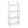 Etagère 4 Niveaux Acier Blanc Intérieur Ou Extérieur Pour Plantes Fleurs 2702002 -Pas Cher Mobiliora Magasin bibliotheque vitrine et etagere 10766017