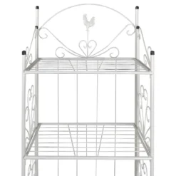 Etagère 4 Niveaux Acier Blanc Intérieur Ou Extérieur Pour Plantes Fleurs 2702002 -Pas Cher Mobiliora Magasin bibliotheque vitrine et etagere 10766021