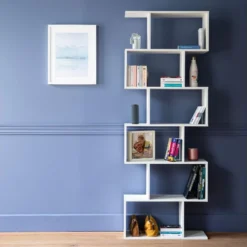 Bibliothèque 6 étagères Blanche VIRGINIA - HAPPY GARDEN 13 Bibliothèque 6 étagères Blanche VIRGINIA - HAPPY GARDEN -Pas Cher Mobiliora Magasin bibliotheque vitrine et etagere 10781061