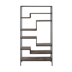 Étagère Bois/Métal - BROOKLAND -Pas Cher Mobiliora Magasin bibliotheque vitrine et etagere 11124359