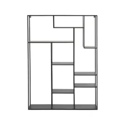 Étagère Métal Noir Filiforme - BROOKLAND -Pas Cher Mobiliora Magasin bibliotheque vitrine et etagere 11124425