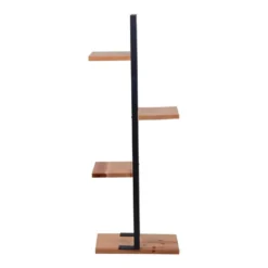 Support De Plantes Lemvig à 3 Niveaux 120,5 X 44 X 22 Cm Pin Naturel [en.casa] -Pas Cher Mobiliora Magasin bibliotheque vitrine et etagere 11148609