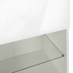 Vitrine Murale Réversible Finition Chêne Et Blanc Laqué - VERONICA -Pas Cher Mobiliora Magasin bibliotheque vitrine et etagere 11324449