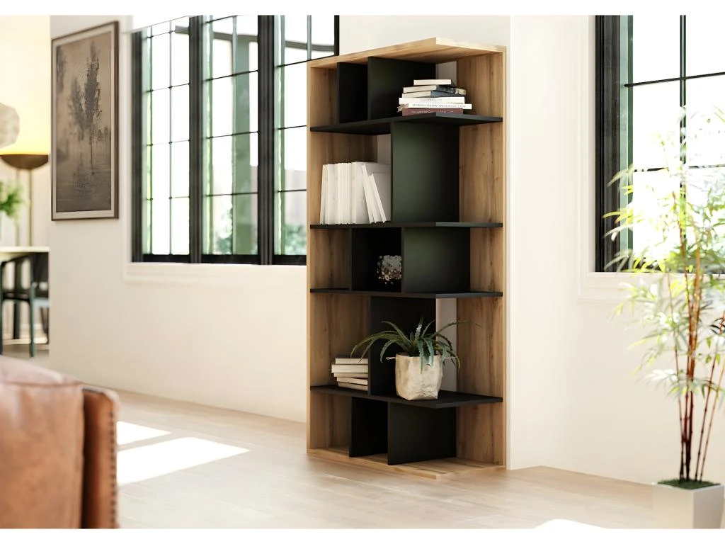 Bibliothèque Design 13 Niches De Rangements L80 X H160 Cm - Twin 4 Bibliothèque Design 13 Niches De Rangements L80 X H160 Cm - Twin – Image 2