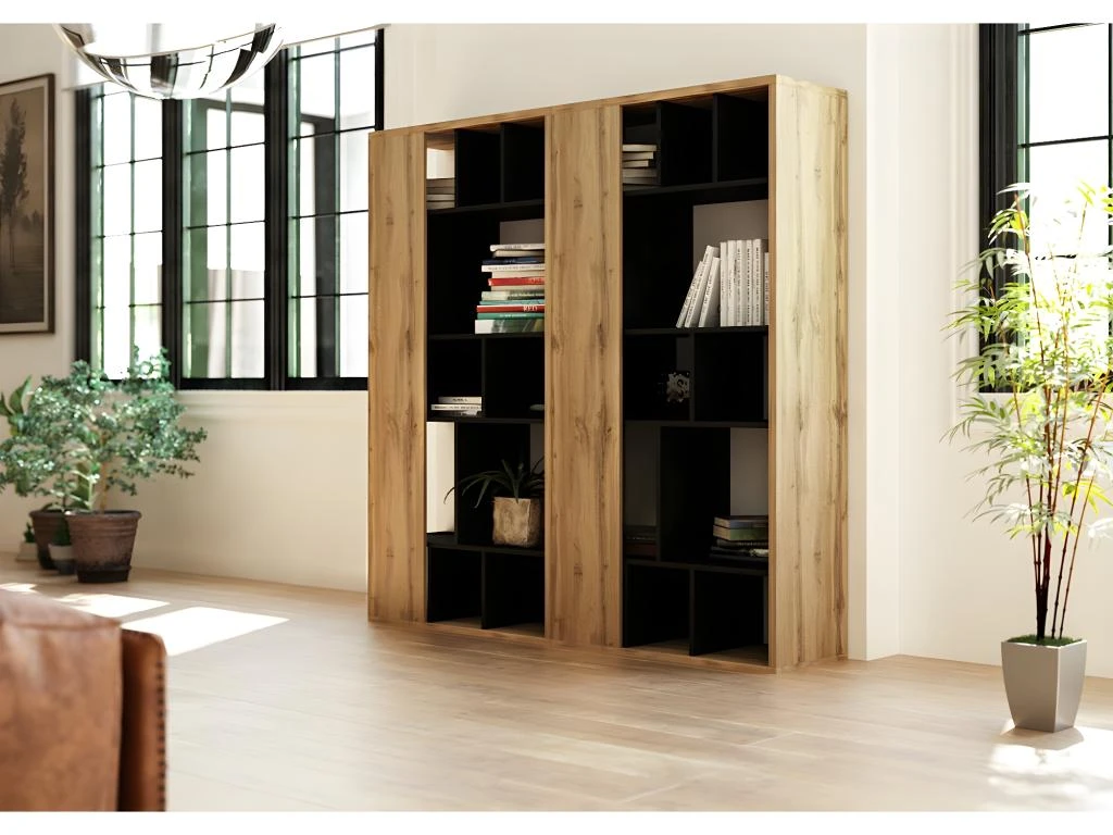 Bibliothèque Design 13 Niches De Rangements L80 X H160 Cm - Twin 7 Bibliothèque Design 13 Niches De Rangements L80 X H160 Cm - Twin – Image 5