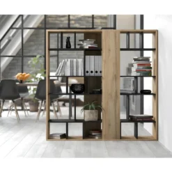 Bibliothèque Design 13 Niches De Rangements L80 X H160 Cm - Twin 16 Bibliothèque Design 13 Niches De Rangements L80 X H160 Cm - Twin -Pas Cher Mobiliora Magasin bibliotheque vitrine et etagere 11453133