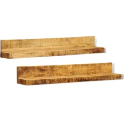 Étagère Armoire Meuble Design Lot De 2 Murales En Bois Solide 2702085/2 9 Étagère Armoire Meuble Design Lot De 2 Murales En Bois Solide 2702085/2 -Pas Cher Mobiliora Magasin bibliotheque vitrine et etagere 11510919