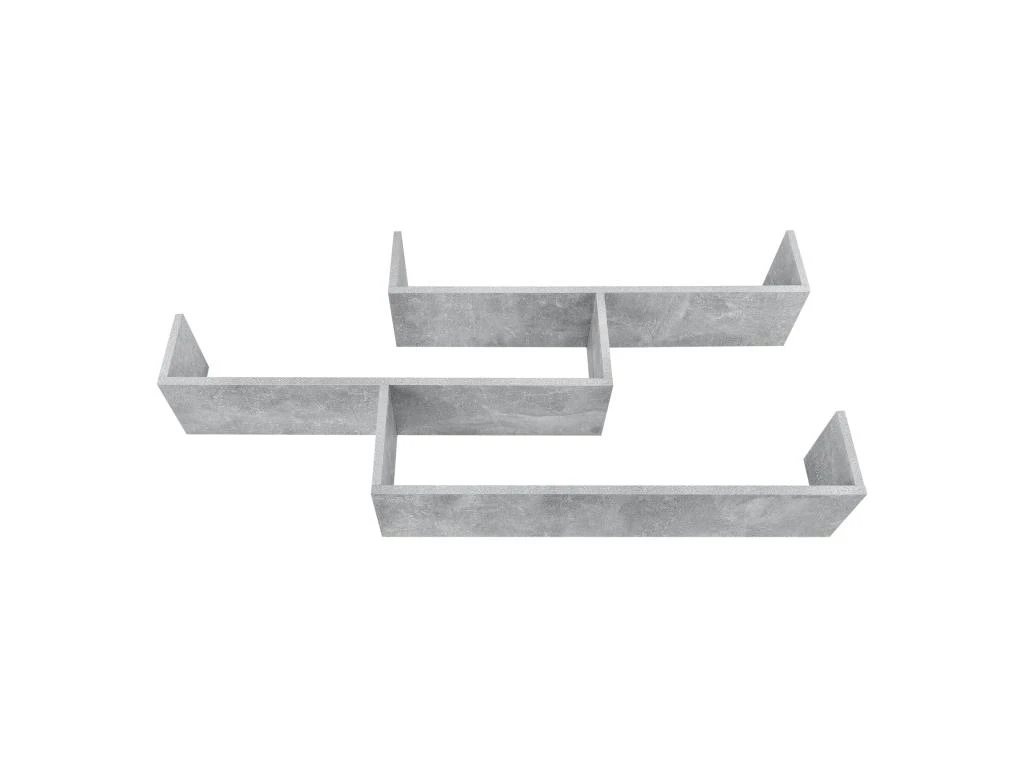 Étagère Murale Meuble Mural Design 3 Surfaces De Rangement 119 Cm Effet Béton Gris 03_0005203 3 Étagère Murale Meuble Mural Design 3 Surfaces De Rangement 119 Cm Effet Béton Gris 03_0005203