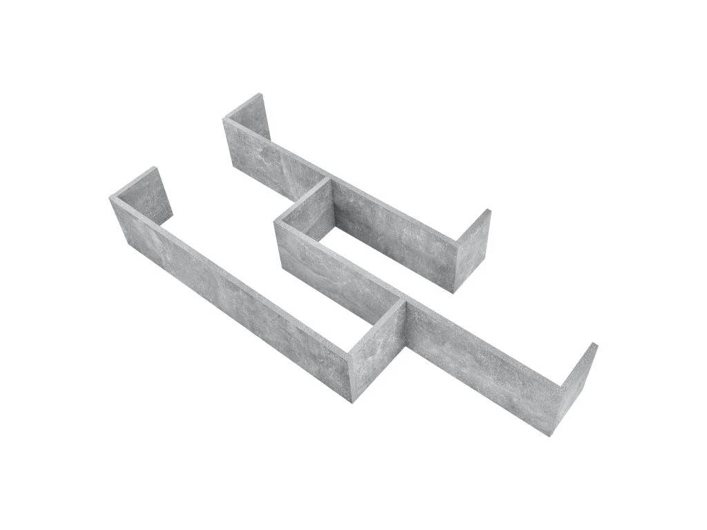 Étagère Murale Meuble Mural Design 3 Surfaces De Rangement 119 Cm Effet Béton Gris 03_0005203 5 Étagère Murale Meuble Mural Design 3 Surfaces De Rangement 119 Cm Effet Béton Gris 03_0005203 – Image 3