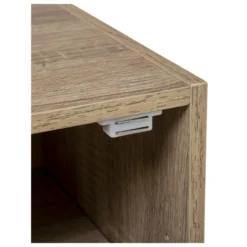 Meuble Etagère Murale 2 Cases De Rangement Et 1 Porte 36.5 X 30 Cm Effet Bois Naturel -Pas Cher Mobiliora Magasin bibliotheque vitrine et etagere 11909165