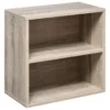 Meuble Etagère Murale 2 Cases De Rangement 36.5 X 30 Cm Effet Bois Naturel -Pas Cher Mobiliora Magasin bibliotheque vitrine et etagere 11909173
