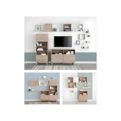 Meuble Etagère Murale 2 Cases De Rangement 36.5 X 30 Cm Effet Bois Naturel 7 Meuble Etagère Murale 2 Cases De Rangement 36.5 X 30 Cm Effet Bois Naturel -Pas Cher Mobiliora Magasin bibliotheque vitrine et etagere 11909177