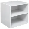 Meuble Etagère Murale 2 Cases De Rangement 36.5 X 30 Cm Blanc -Pas Cher Mobiliora Magasin bibliotheque vitrine et etagere 11909185