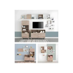 Meuble Etagère Murale 2 Cases De Rangement 36.5 X 30 Cm Blanc 7 Meuble Etagère Murale 2 Cases De Rangement 36.5 X 30 Cm Blanc -Pas Cher Mobiliora Magasin bibliotheque vitrine et etagere 11909189