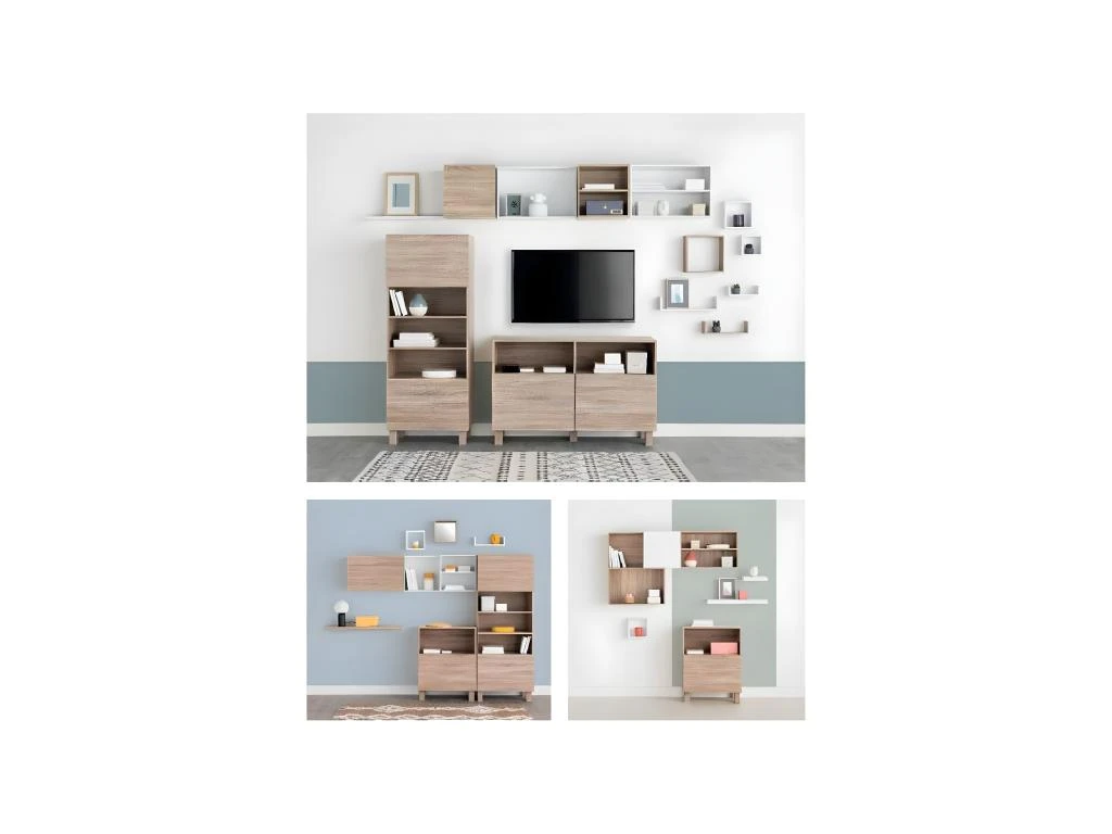 Meuble Etagère Murale 2 Cases De Rangement 36.5 X 30 Cm Blanc 5 Meuble Etagère Murale 2 Cases De Rangement 36.5 X 30 Cm Blanc – Image 3