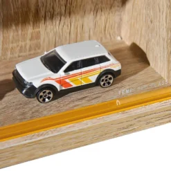 COLLECT - Vitrine Murale 5 Compartiments Aspect Chêne -Pas Cher Mobiliora Magasin bibliotheque vitrine et etagere 12395361