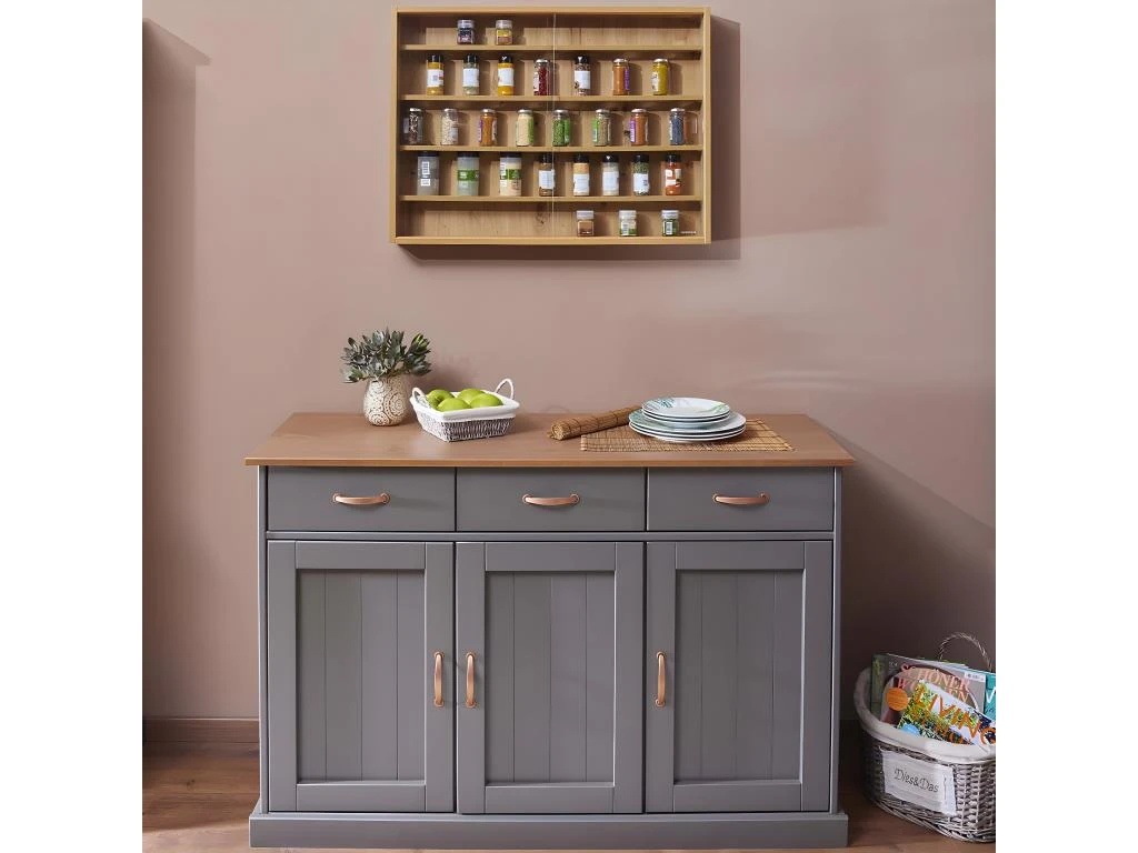 COLLECT - Vitrine Murale 5 Compartiments Aspect Chêne Artisan 4 COLLECT - Vitrine Murale 5 Compartiments Aspect Chêne Artisan – Image 2