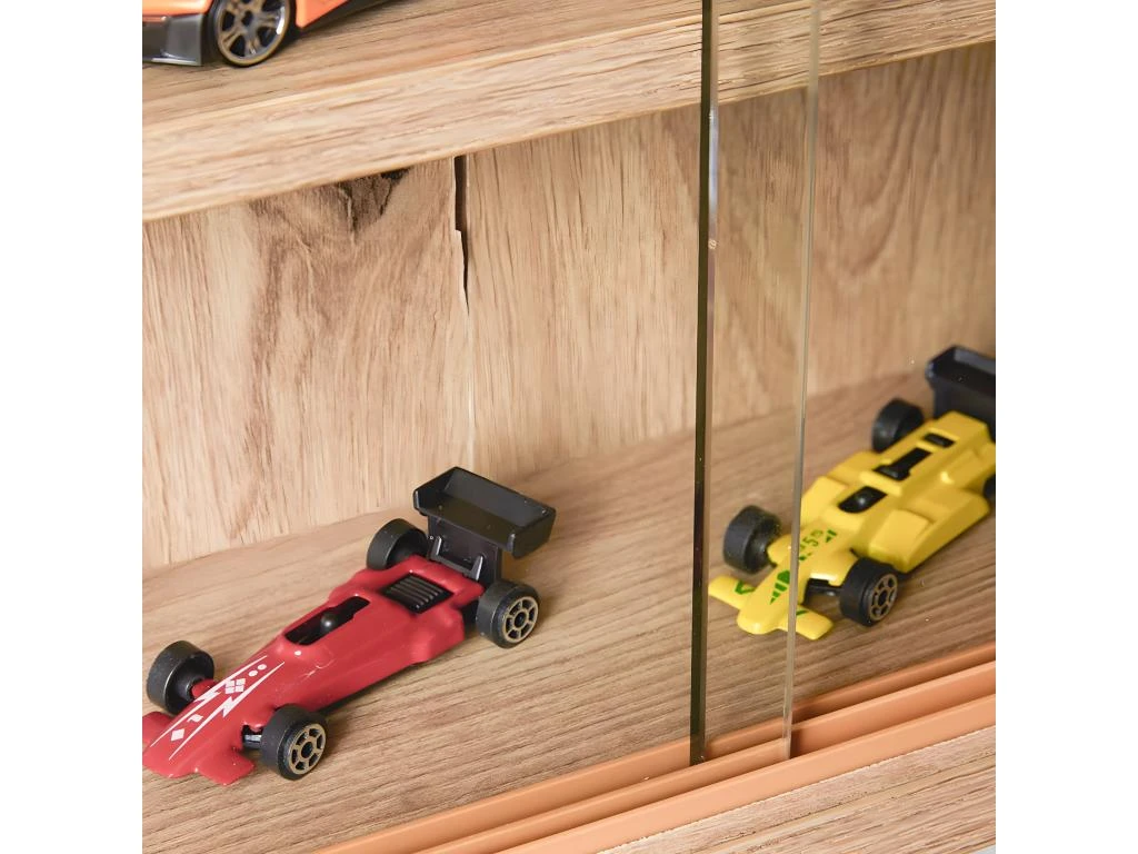 COLLECT - Vitrine Murale 5 Compartiments Aspect Chêne Artisan 7 COLLECT - Vitrine Murale 5 Compartiments Aspect Chêne Artisan – Image 5