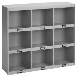 Etagère Safia Rectangulaire 9 Cases - Gris