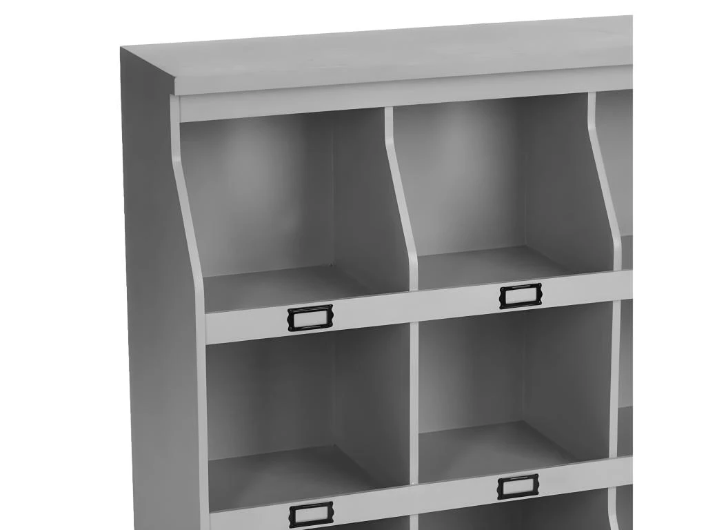 Etagère Safia Vagues 9 Cases - Gris 4 Etagère Safia Vagues 9 Cases - Gris – Image 2