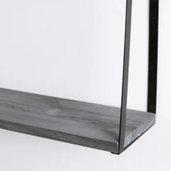 Set De 2 étagères Murales Eloi 2 Niveaux Gris, Bois De Paulownia -Pas Cher Mobiliora Magasin bibliotheque vitrine et etagere 12516089